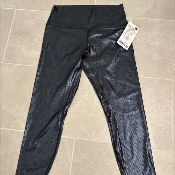 Lululemon Align Rib HR 25’’ Radiate Foil Print Black Night Size 12 - Picture 3 of 10